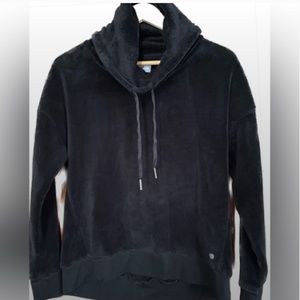 Well Calm BLK Velour Hoodie, M. Fall Sale